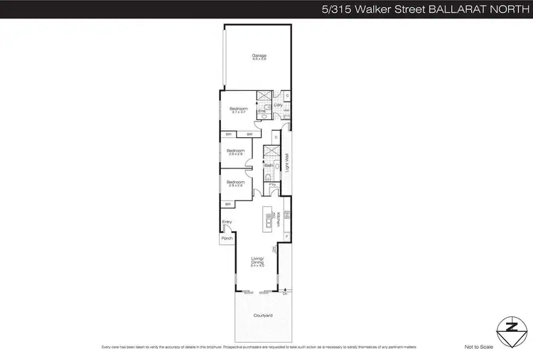 Floorplan of Homely house listing, 2/315 Walker Street, Ballarat North VIC 3350