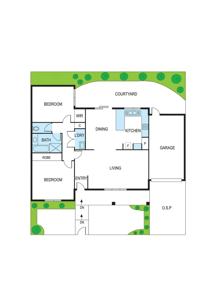 Floorplan of Homely villa listing, 2/43 Ulupna Road, Ormond VIC 3204