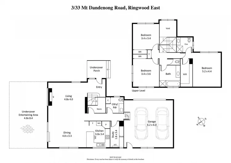 Floorplan of Homely townhouse listing, 3/33 Mount Dandenong Road, Ringwood East VIC 3135
