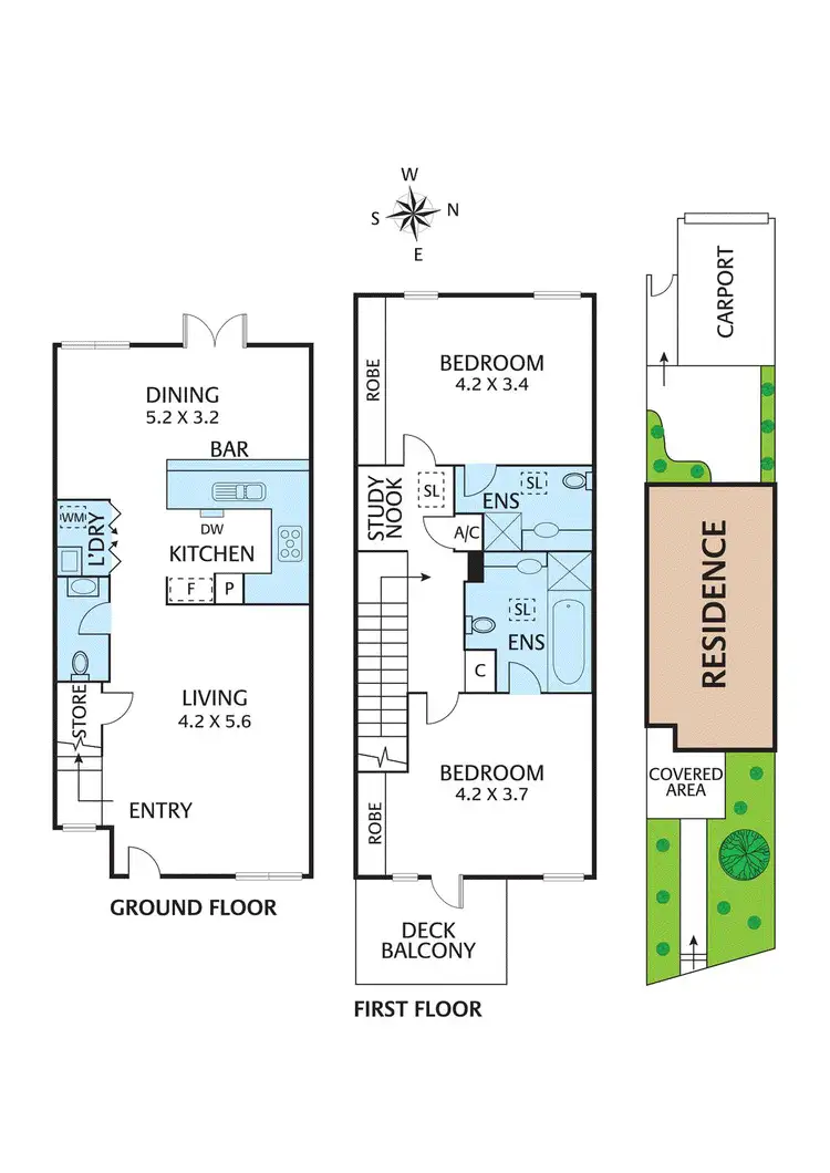 Floorplan of Homely townhouse listing, 4/25 Pottage Circuit, Macleod VIC 3085