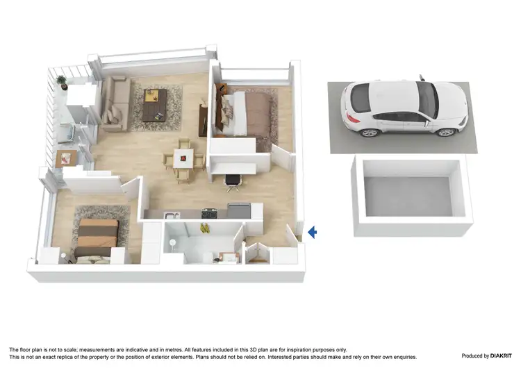 Floorplan of Homely apartment listing, 3105/639 Lonsdale Street, Melbourne VIC 3000