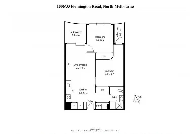 Floorplan of Homely apartment listing, 1506/33 Flemington Road, North Melbourne VIC 3051