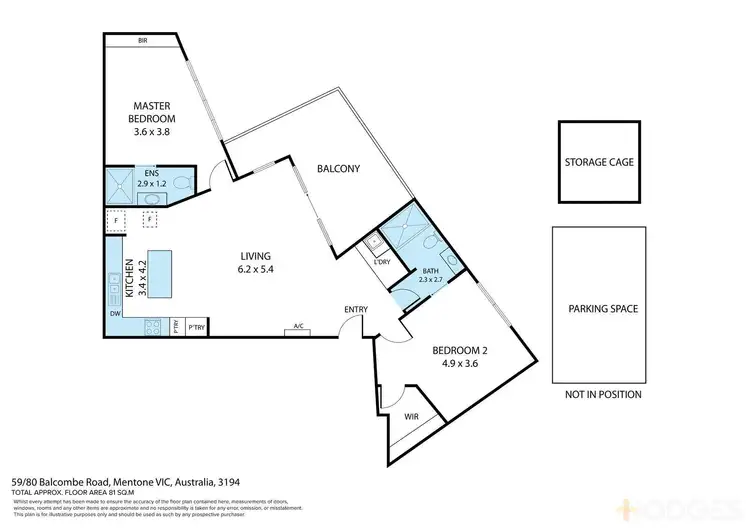 Floorplan of Homely apartment listing, 59/80 Balcombe Road, Mentone VIC 3194