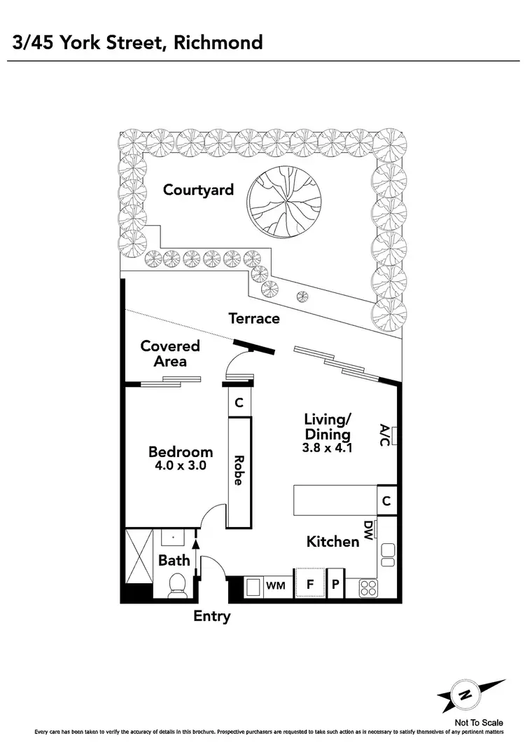 Floorplan of Homely apartment listing, 3/45 York Street, Richmond VIC 3121