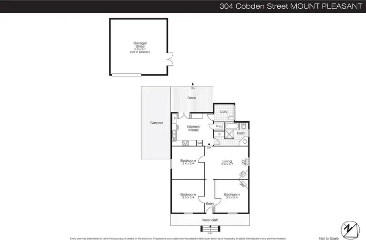 Floorplan of Homely house listing, 304 Cobden Street, Mount Pleasant VIC 3350