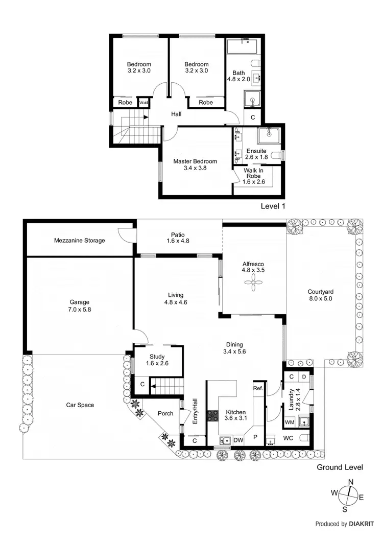 Floorplan of Homely townhouse listing, 1/20A Arcadia Avenue, Malvern East VIC 3145