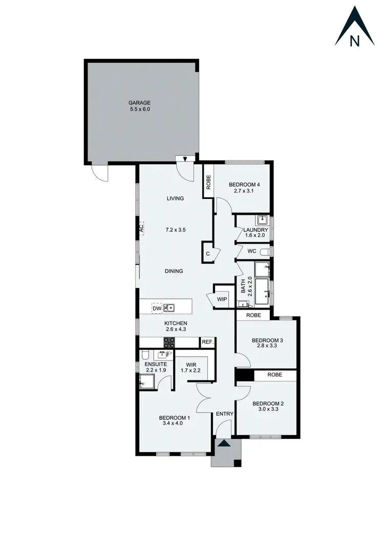 Floorplan of Homely unit listing, 1/10 Moorfield Avenue, Rosebud VIC 3939