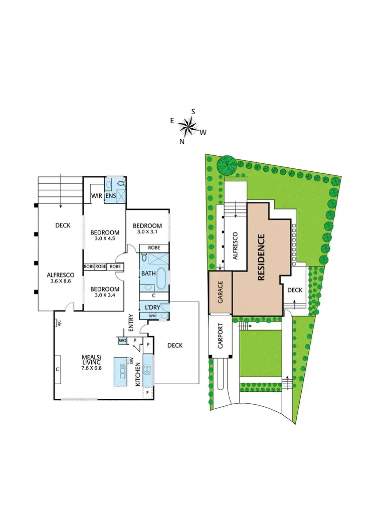 Floorplan of Homely house listing, 6 Meringer Court, Nunawading VIC 3131