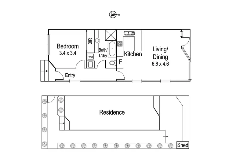 Floorplan of Homely unit listing, 6/209 Station Street, Fairfield VIC 3078