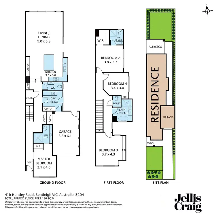 Floorplan of Homely townhouse listing, 41b Huntley Road, Bentleigh VIC 3204