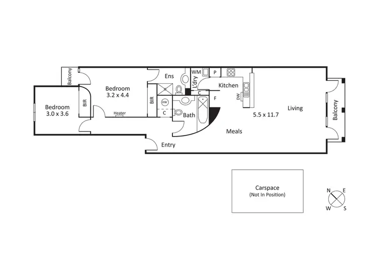 Floorplan of Homely apartment listing, 202/1 Stokes Street, Port Melbourne VIC 3207