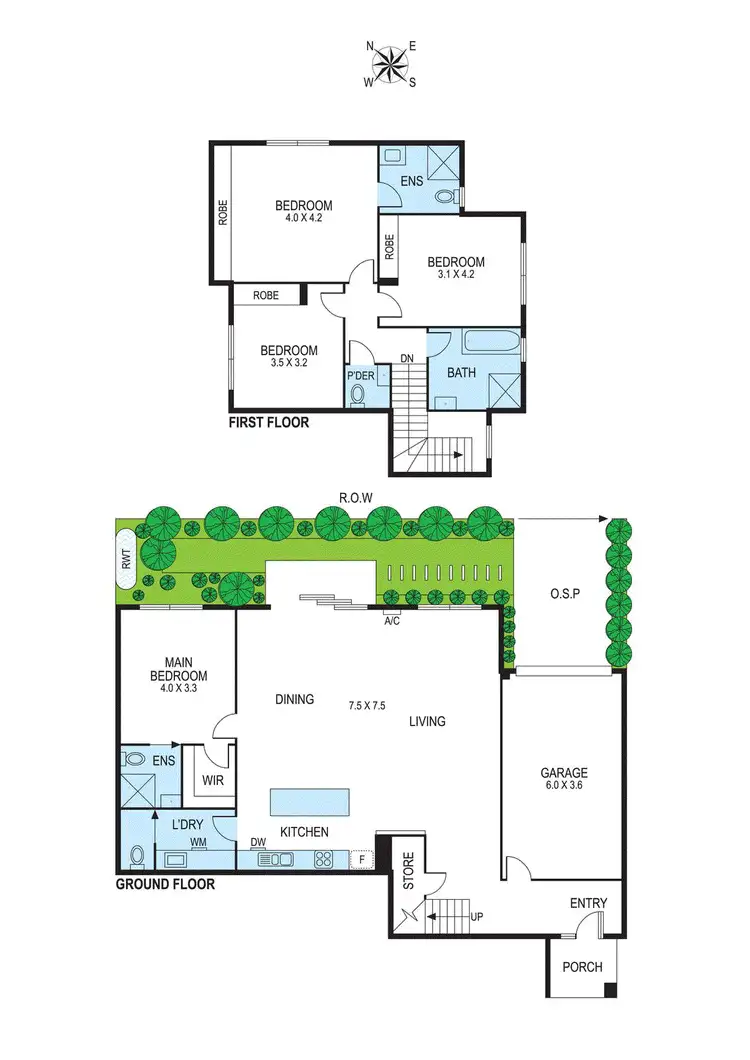 Floorplan of Homely townhouse listing, 729c Nepean Highway, Brighton East VIC 3187