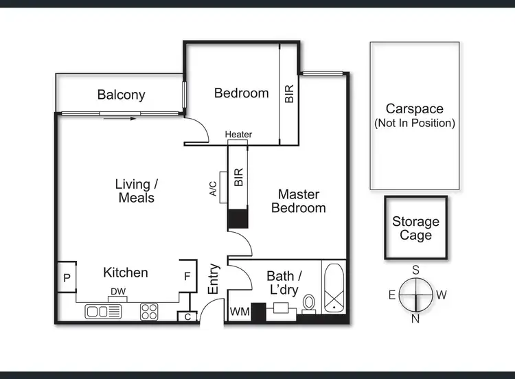 Floorplan of Homely apartment listing, 406/12 Yarra Street, South Yarra VIC 3141