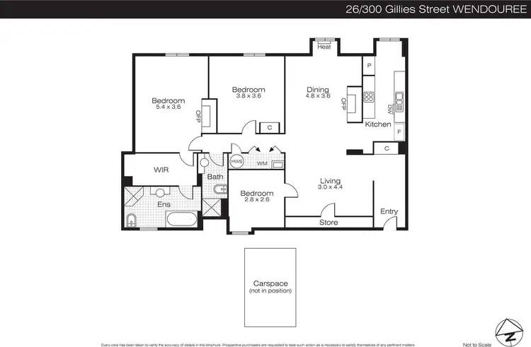Floorplan of Homely apartment listing, 26/300 Gillies Street, Wendouree VIC 3355