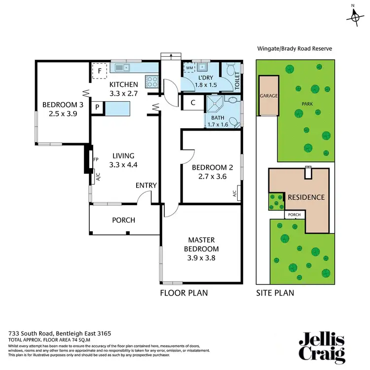 Floorplan of Homely house listing, 733 South Road, Bentleigh East VIC 3165