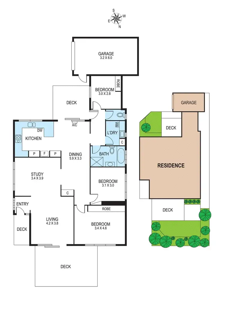 Floorplan of Homely unit listing, 224 Patterson Road, Bentleigh VIC 3204