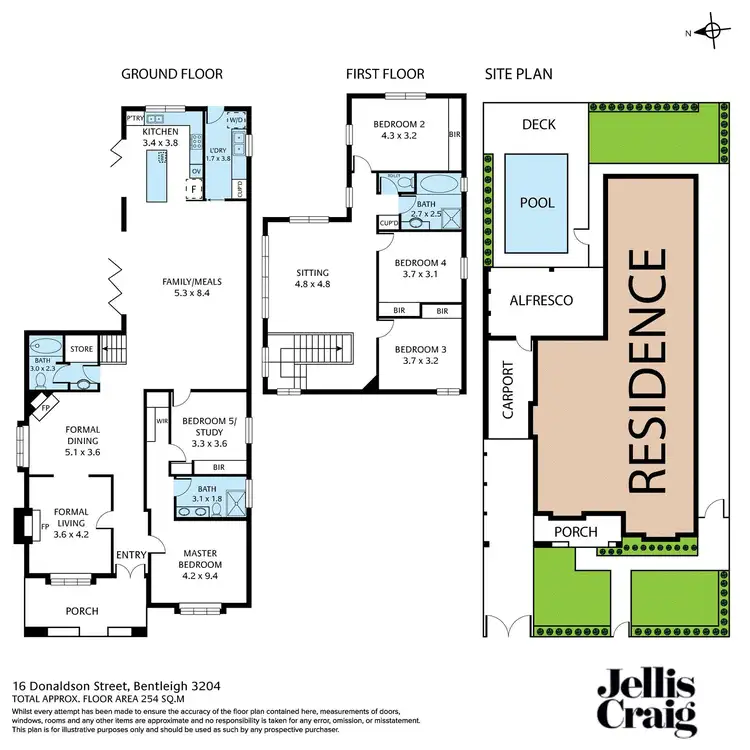 Floorplan of Homely house listing, 16 Donaldson Street, Bentleigh VIC 3204
