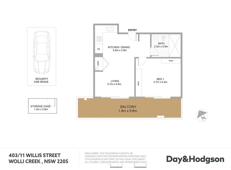 Floorplan of Homely apartment listing, 403/11 Willis Street, Wolli Creek NSW 2205