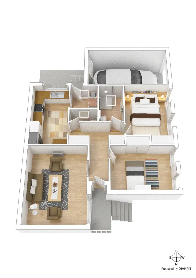 Floorplan of Homely unit listing, 1/32 Poath Road, Hughesdale VIC 3166