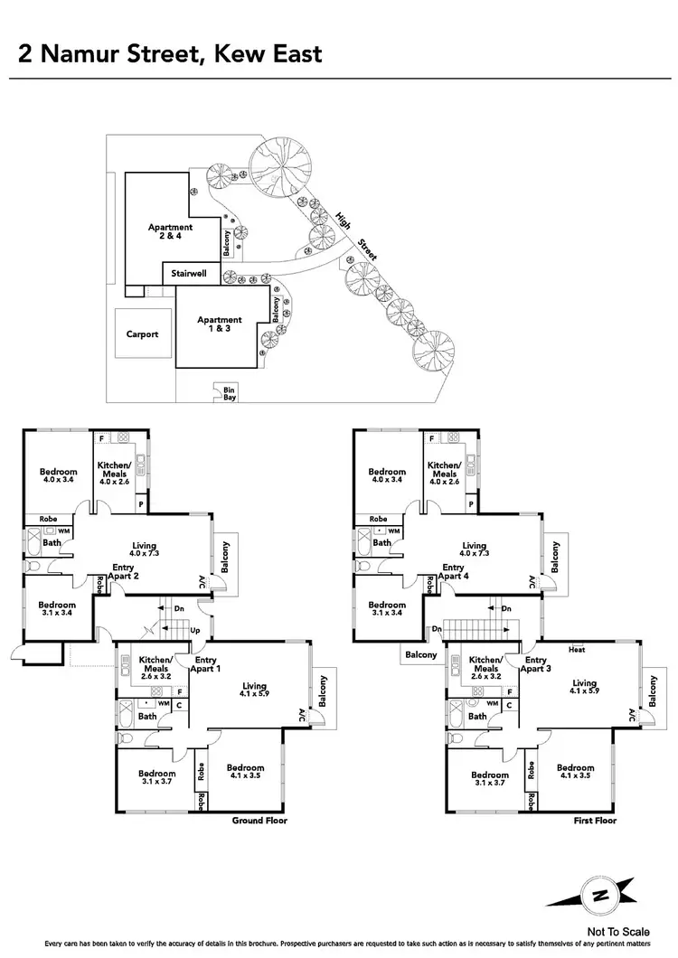 Floorplan of Homely block of units listing, 2 Namur Street, Kew East VIC 3102