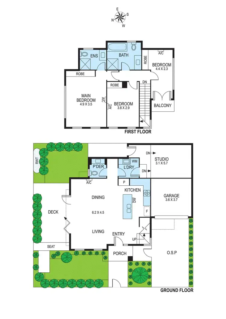 Floorplan of Homely townhouse listing, 8A Porter Road, Carnegie VIC 3163