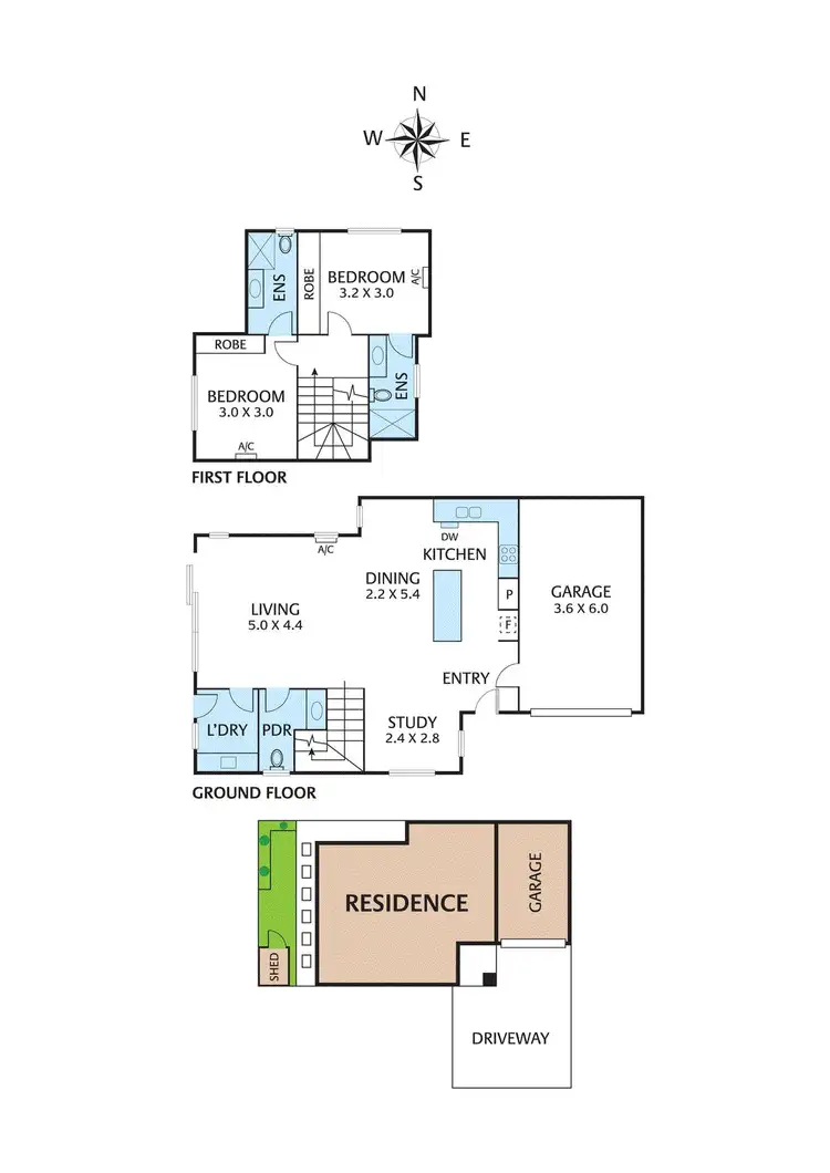 Floorplan of Homely townhouse listing, 3/489 Waterdale Road, Heidelberg West VIC 3081