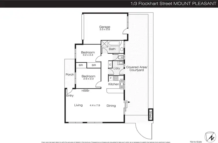 Floorplan of Homely house listing, 1/3 Flockhart Street, Mount Pleasant VIC 3350