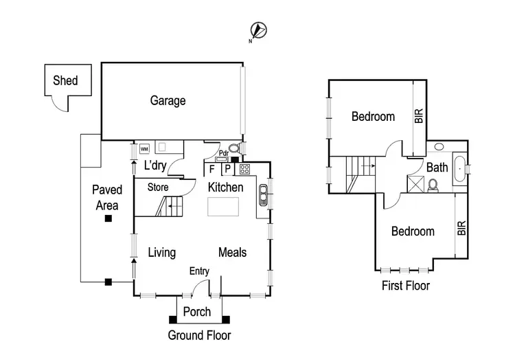 Floorplan of Homely townhouse listing, 1/74 Lower Plenty Road, Rosanna VIC 3084