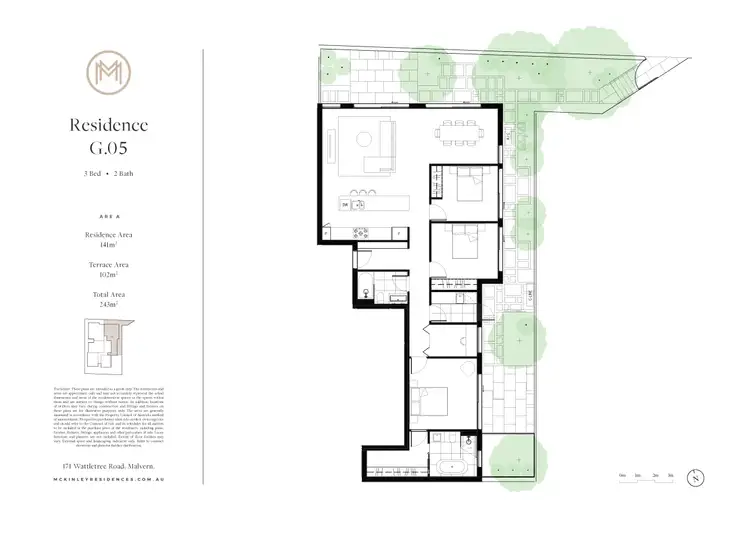 Floorplan of Homely apartment listing, G05/171 Wattletree Road, Malvern VIC 3144