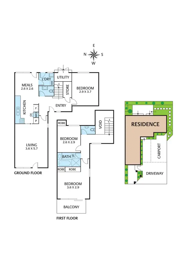 Floorplan of Homely townhouse listing, 5/8 Via Media, Box Hill VIC 3128