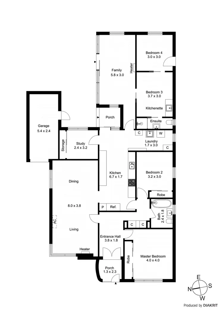 Floorplan of Homely house listing, 16 Bowen Street, Malvern East VIC 3145