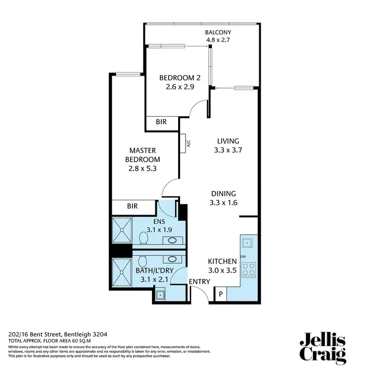 Floorplan of Homely apartment listing, 202/16 Bent Street, Bentleigh VIC 3204