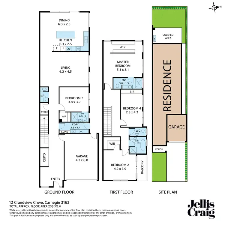 Floorplan of Homely townhouse listing, 12A Grandview Grove, Carnegie VIC 3163