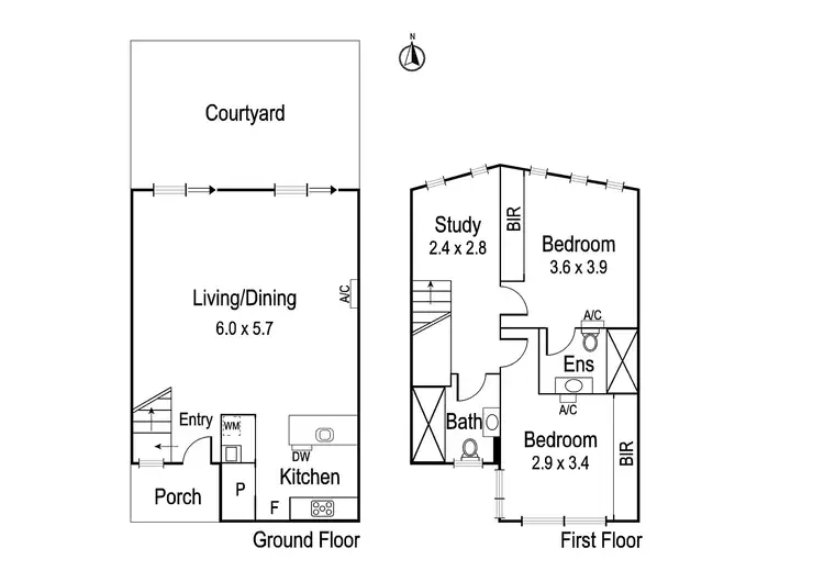 Floorplan of Homely townhouse listing, 1/18A Ivanhoe Parade, Ivanhoe VIC 3079