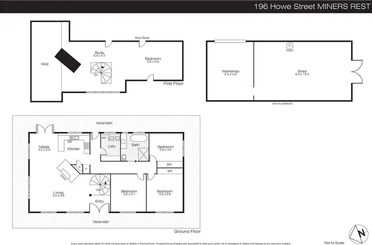 Floorplan of Homely house listing, 196 Howe Street, Miners Rest VIC 3352