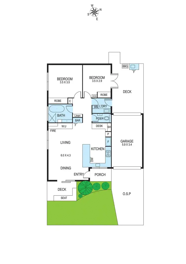 Floorplan of Homely unit listing, 5/301 Warrigal Road, Cheltenham VIC 3192