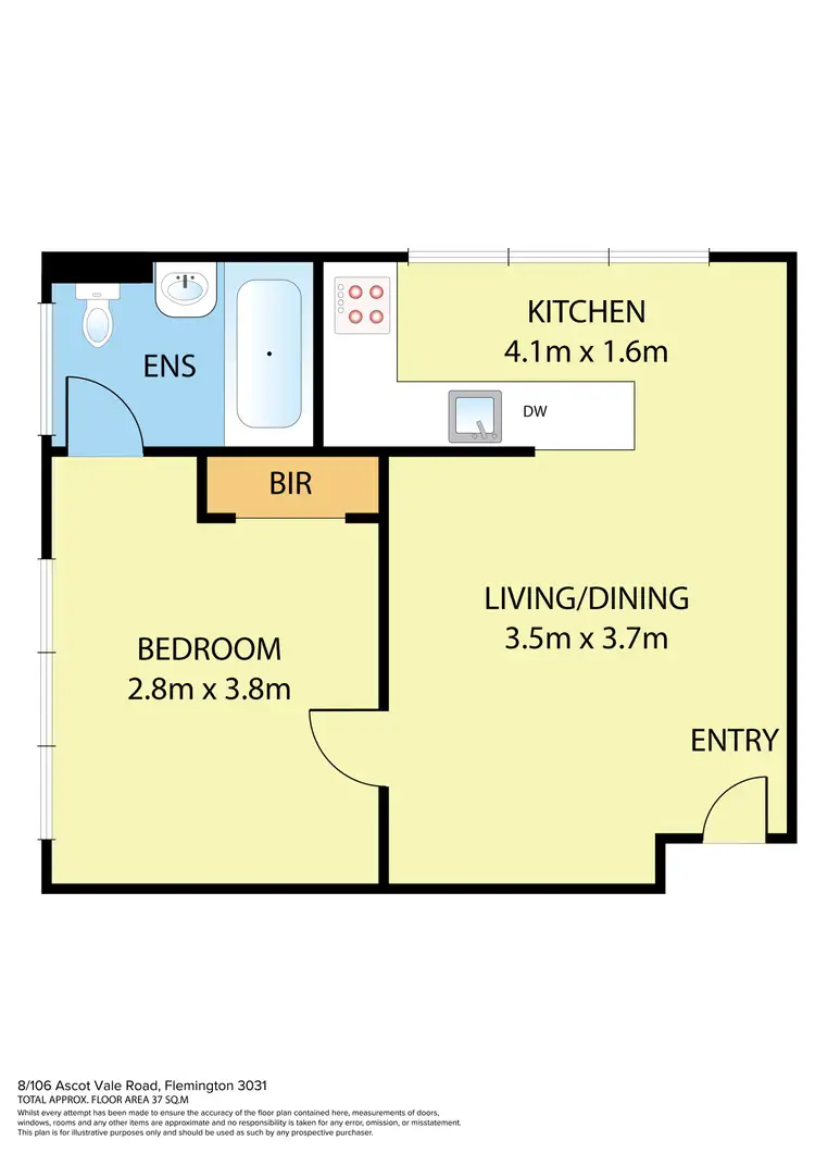 Floorplan of Homely unit listing, 8/106 Ascot Vale Road, Ascot Vale VIC 3032