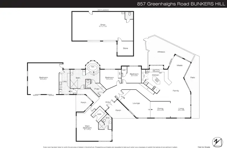 Floorplan of Homely house listing, 857 Greenhalghs Road, Bunkers Hill VIC 3352