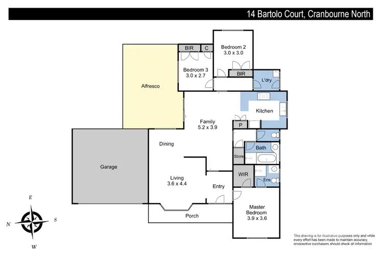 Floorplan of Homely house listing, 14 Bartolo Court, Cranbourne North VIC 3977