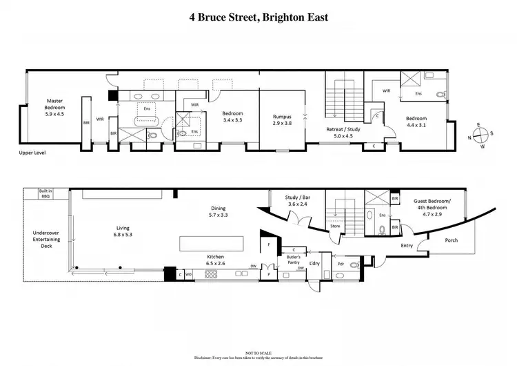 Floorplan of Homely townhouse listing, 4B Bruce Street, Brighton East VIC 3187