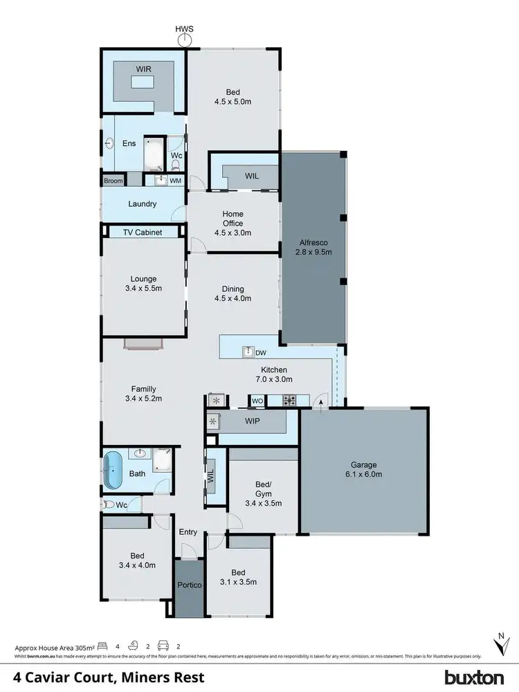 Floorplan of Homely house listing, 4 Caviar Court, Miners Rest VIC 3352