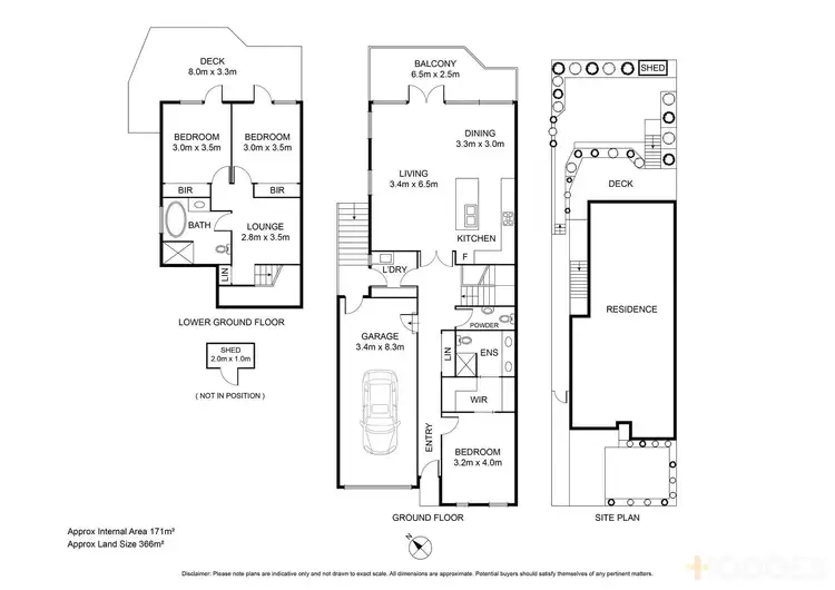 Floorplan of Homely townhouse listing, 1/12 Jinjella Road, Highton VIC 3216