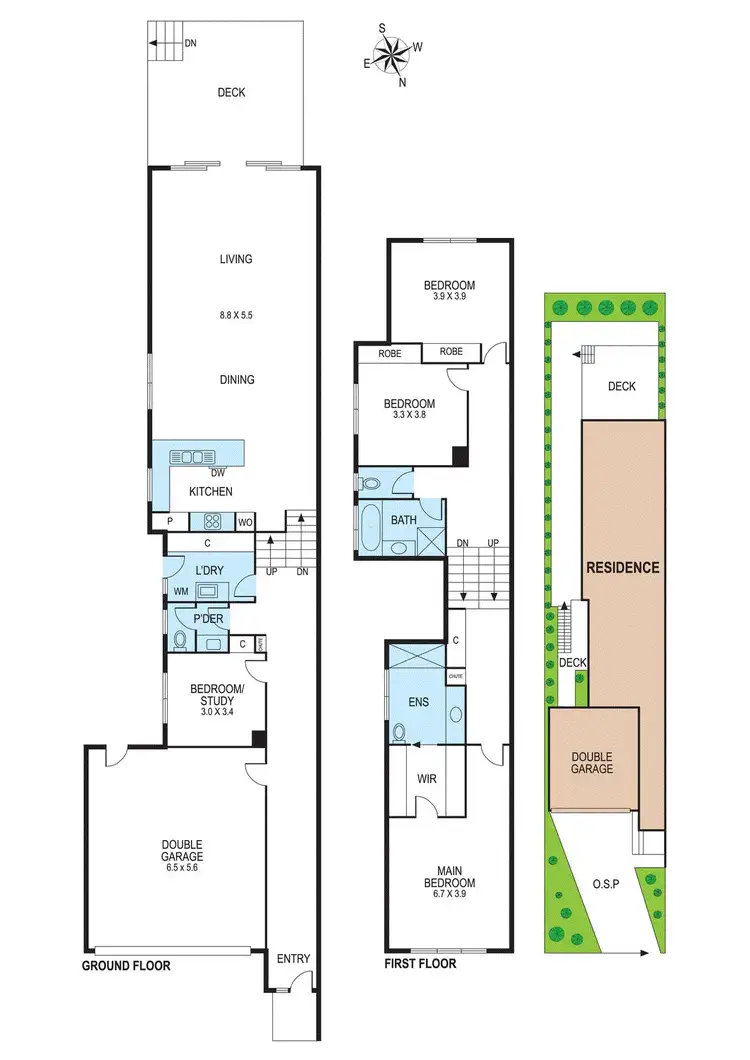 Floorplan of Homely townhouse listing, 28B Hutchinson Street, Bentleigh VIC 3204