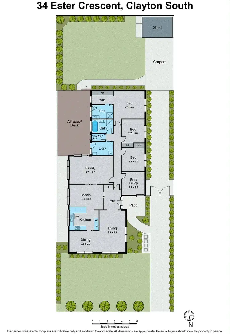 Floorplan of Homely house listing, 34 Ester Crescent, Clayton South VIC 3169