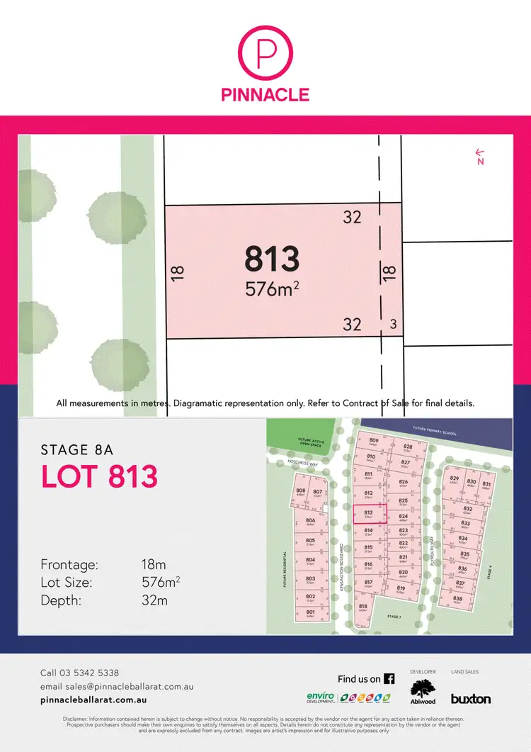 Floorplan of Homely land listing, Pinnacle/Lot 813 Kensington Boulevard, Smythes Creek VIC 3351