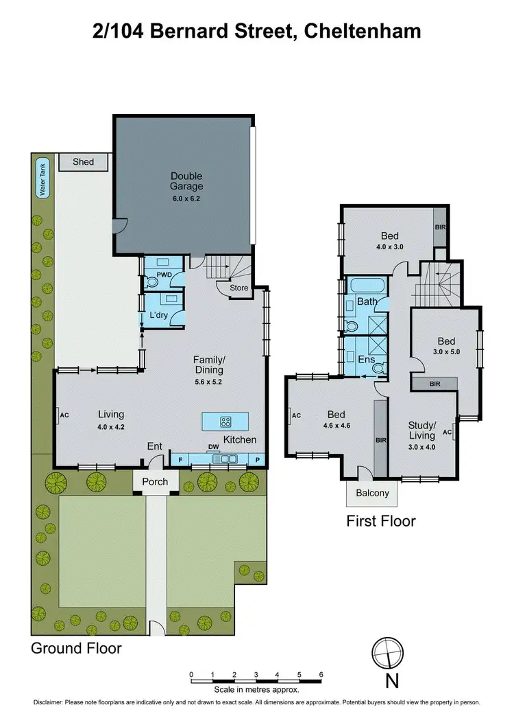 Floorplan of Homely townhouse listing, 2/104 Bernard Street, Cheltenham VIC 3192