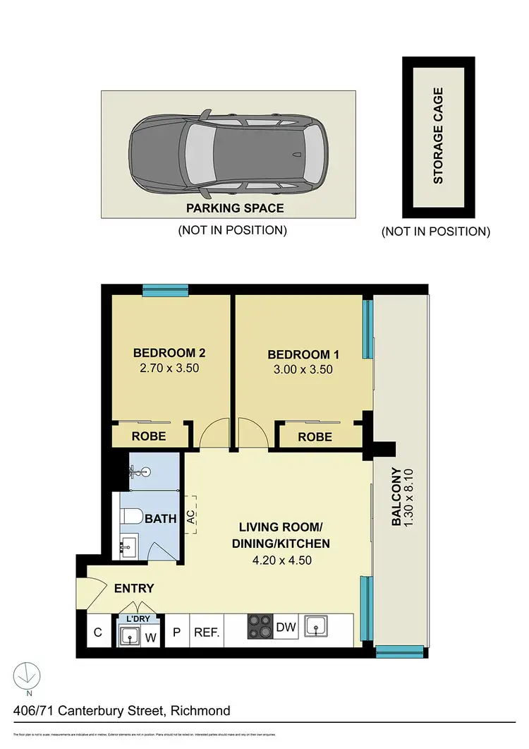 Floorplan of Homely apartment listing, 406/71 Canterbury Street, Richmond VIC 3121