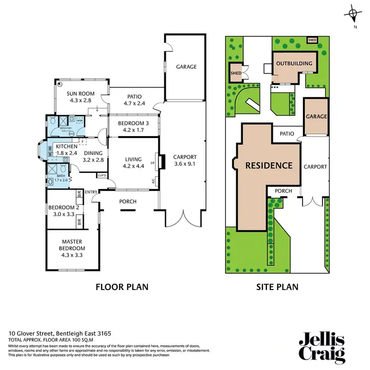 Floorplan of Homely house listing, 10 Glover Street, Bentleigh East VIC 3165