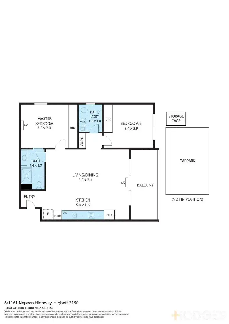 Floorplan of Homely apartment listing, 6/1161 Nepean Highway, Highett VIC 3190