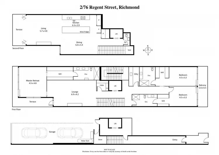 Floorplan of Homely townhouse listing, 2/76 Regent Street, Richmond VIC 3121